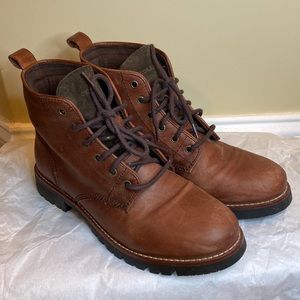 Waterproof brown combat lace up boots. 6 1/2B Cole Haan Grand Os